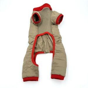 Martha Stewart Pets Tan & Red Dog Coat Size Medium